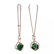 Sex & Mischief Indica Crystal Nipple Clips at Spencer's