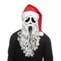 Ghost Face Santa Full Mask at Spirit Halloween