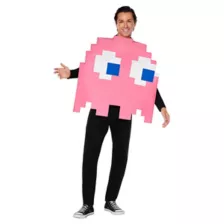 Adult Pinky & Turn to Blue Ghost Reversible 3D Costume - PAC-MAN at Spencer's