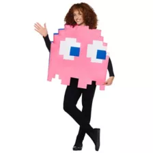 Adult Pinky & Turn to Blue Ghost Reversible 3D Costume - PAC-MAN at Spencer's