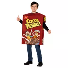 Kids Cocoa Pebbles Cereal Box 3D Costume at Spirit Halloween