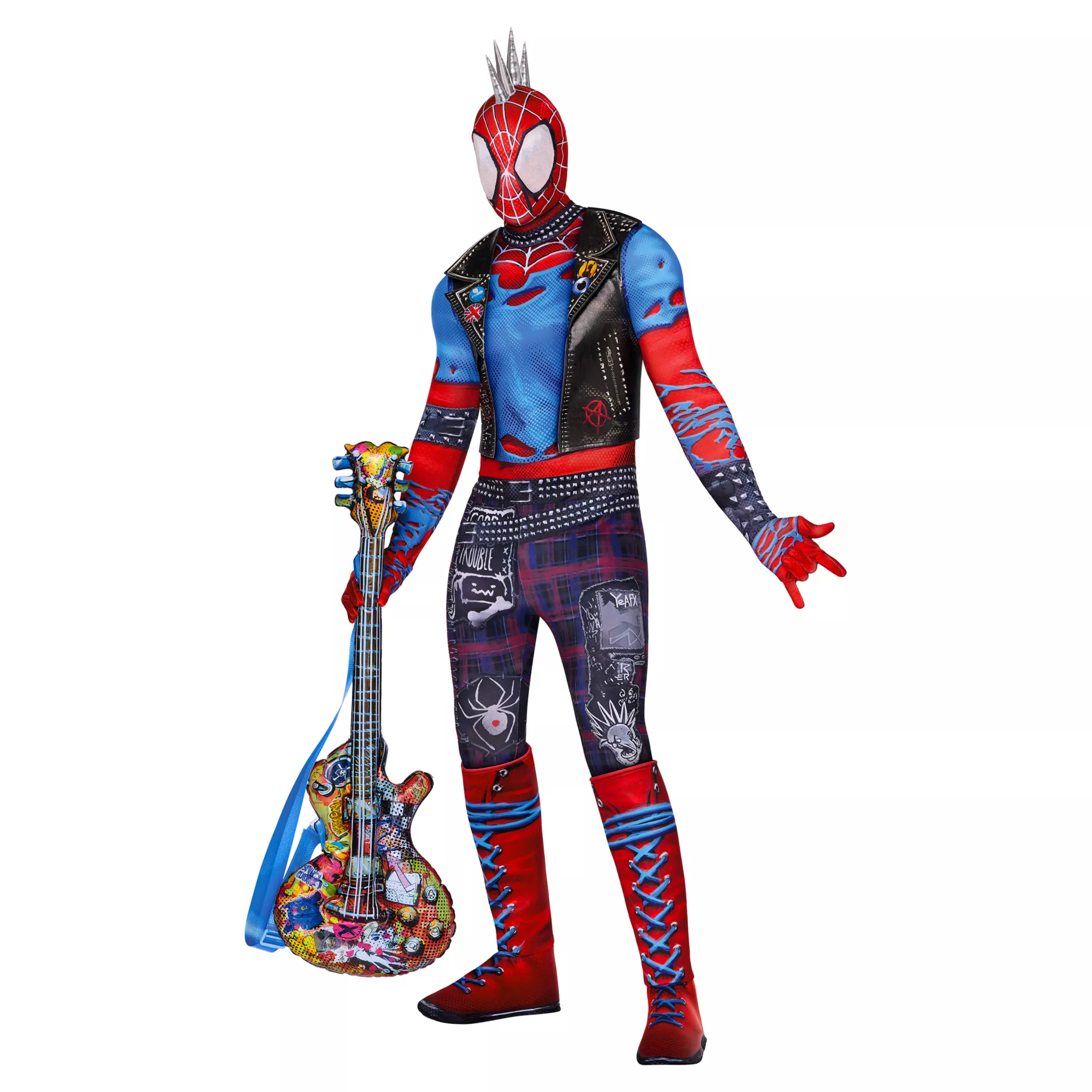 Adult Spider-Punk Jumpsuit Costume - Spider-Man: Across the Spider-Verse