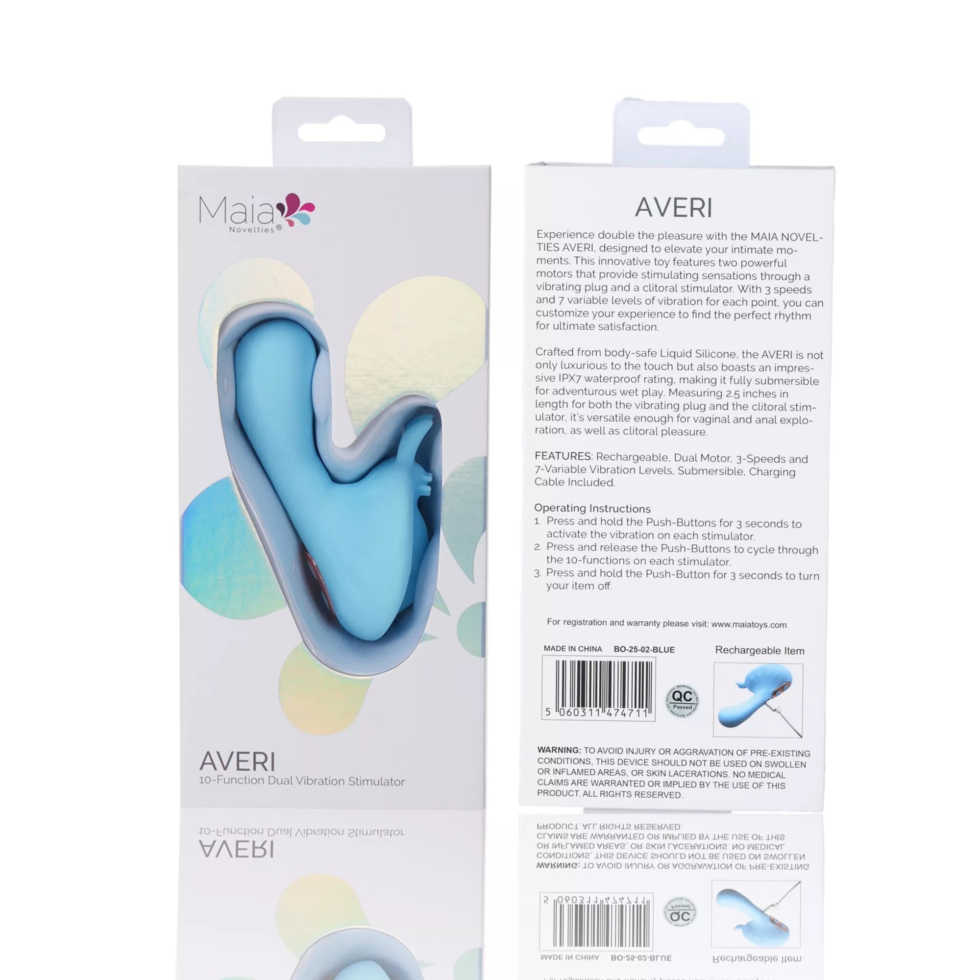 Maia Averi Dual Motor Silicone Vibrator at Spencer's