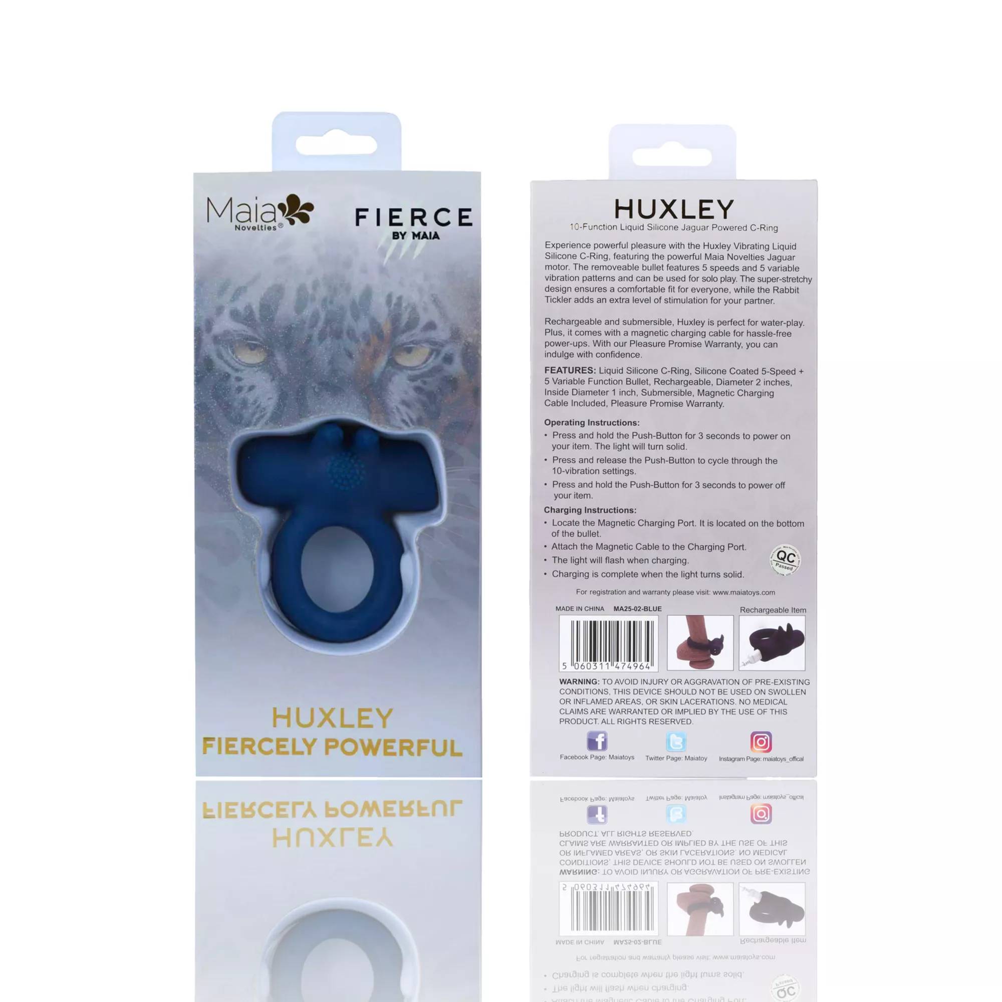 Maia Huxley Fierce Silicone Cock Ring at Spencer's