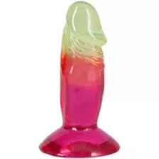 Crystal Jellies Multicolor Suction Cup Dildo - 4.5 Inch at Spencer's