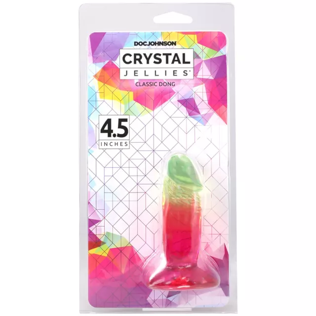 Crystal Jellies Multicolor Suction Cup Dildo - 4.5 Inch at Spencer's