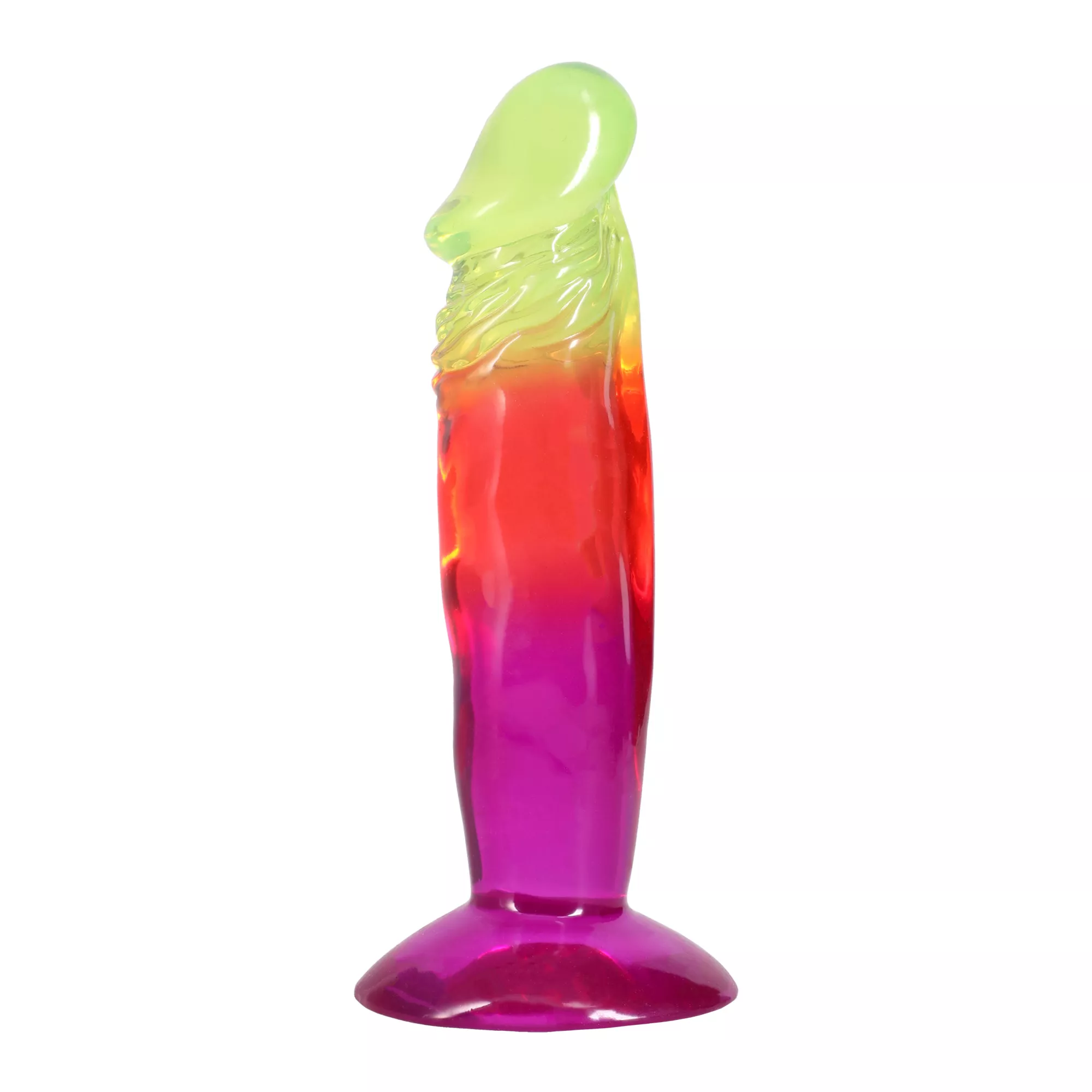Crystal Jellies Multicolor Suction Cup Dildo - 6.5