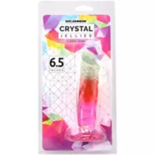 Crystal Jellies Multicolor Suction Cup Dildo - 6.5