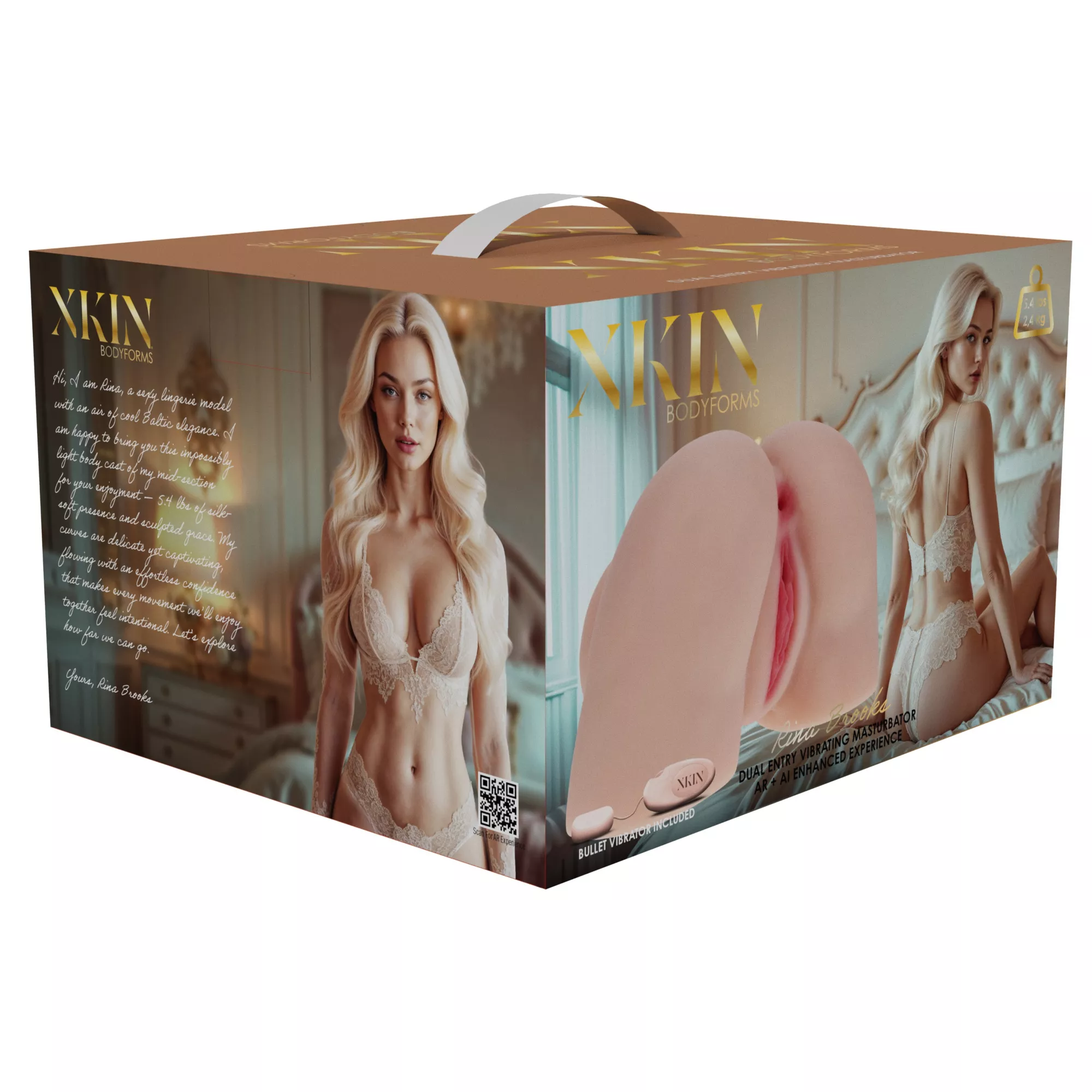 Rina Brooks Dual-Entry Vibrating Masturbator - Xkin at Spencer's