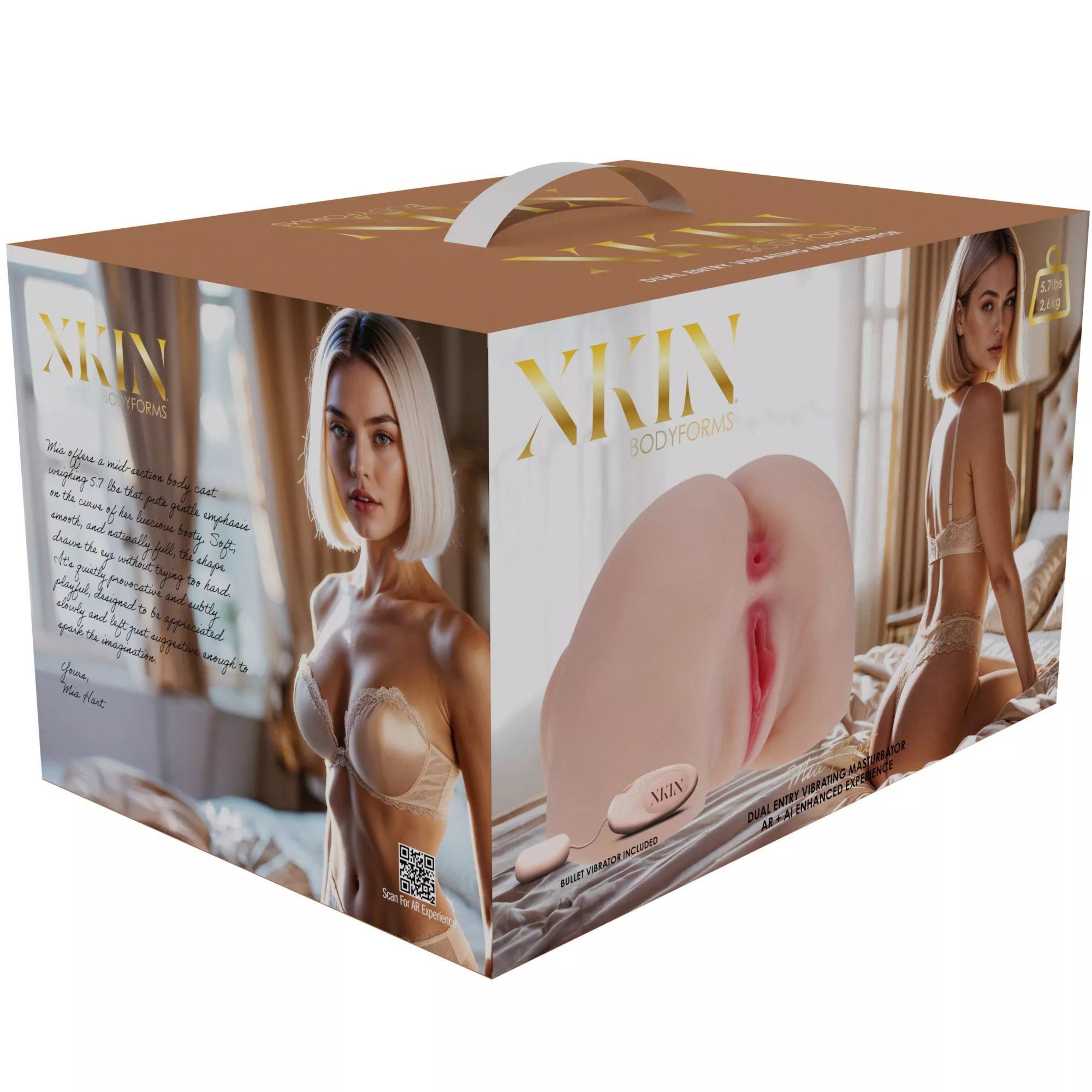 Mia Hart Dual-Entry Vibrating Masturbator - Xkin at Spencer's