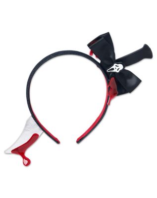 Ghost Face Bow and Knife Headband
