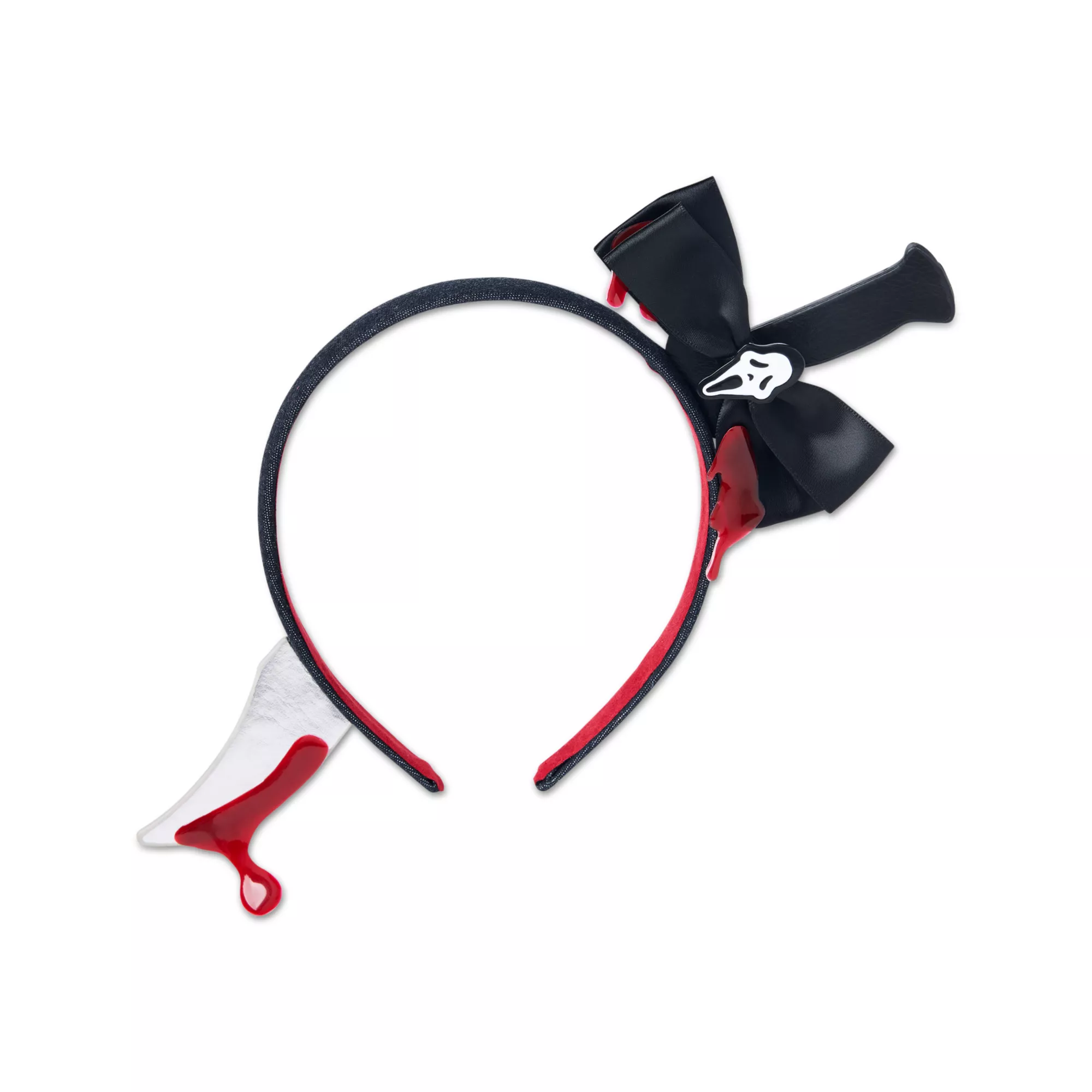 Ghost Face Bow and Knife Headband at Spencer's