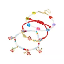 Multi-Pack Kirby Charm Beaded Bracelets - 3 Pack at Spencer's
