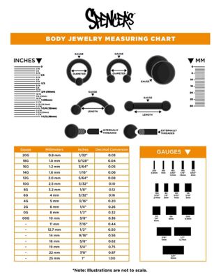 Safety Pin Industrial Barbell - 14 Gauge - Spencer's