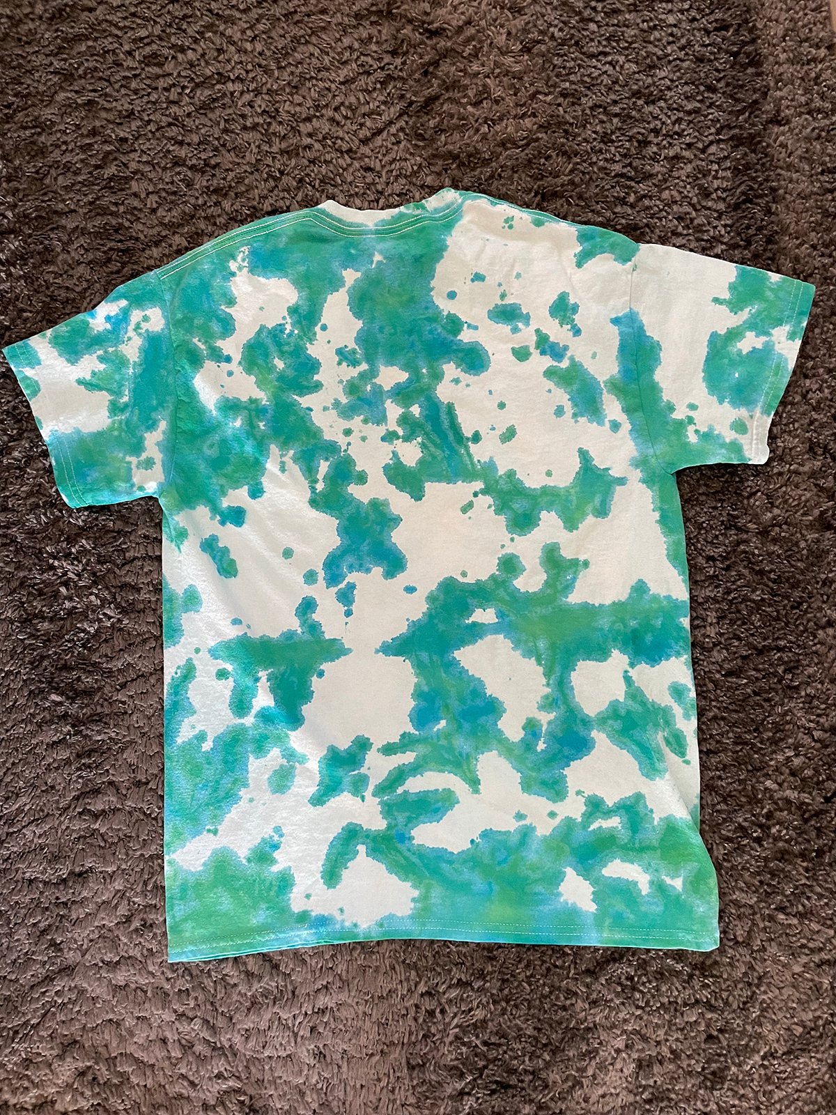 Completed crumple tie dye t shirt 