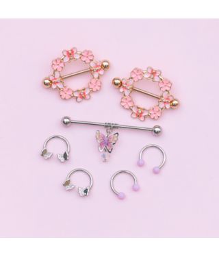 Super Cute Small Naughty Bites Nose Ring Hoop 20g = 0.8mm | Nose / 1/4” = 7 mm