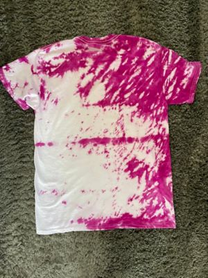 Completed shibori tie dye t shirt