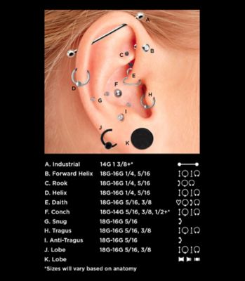 Body Jewelry Guide - Spencer's