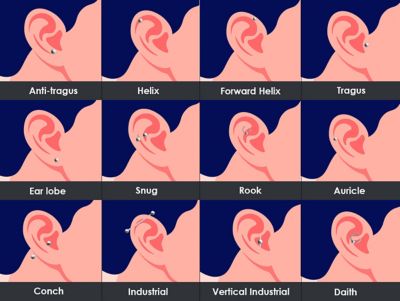 Ear Piercing Chart