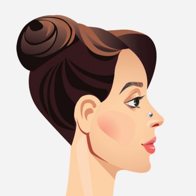 clipart girl nose pierced