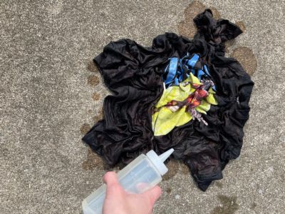 Bleaching tie dye process Nirvana In Utero box t shirt