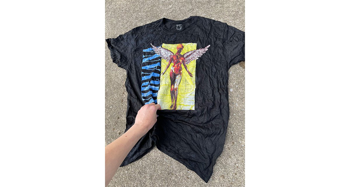 Bleach tie dye process Nirvana In Utero box t shirt