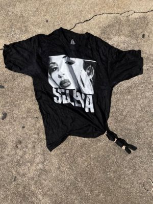 Selena black and white t shirt