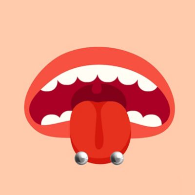 Snake Eyes Tongue Piercing